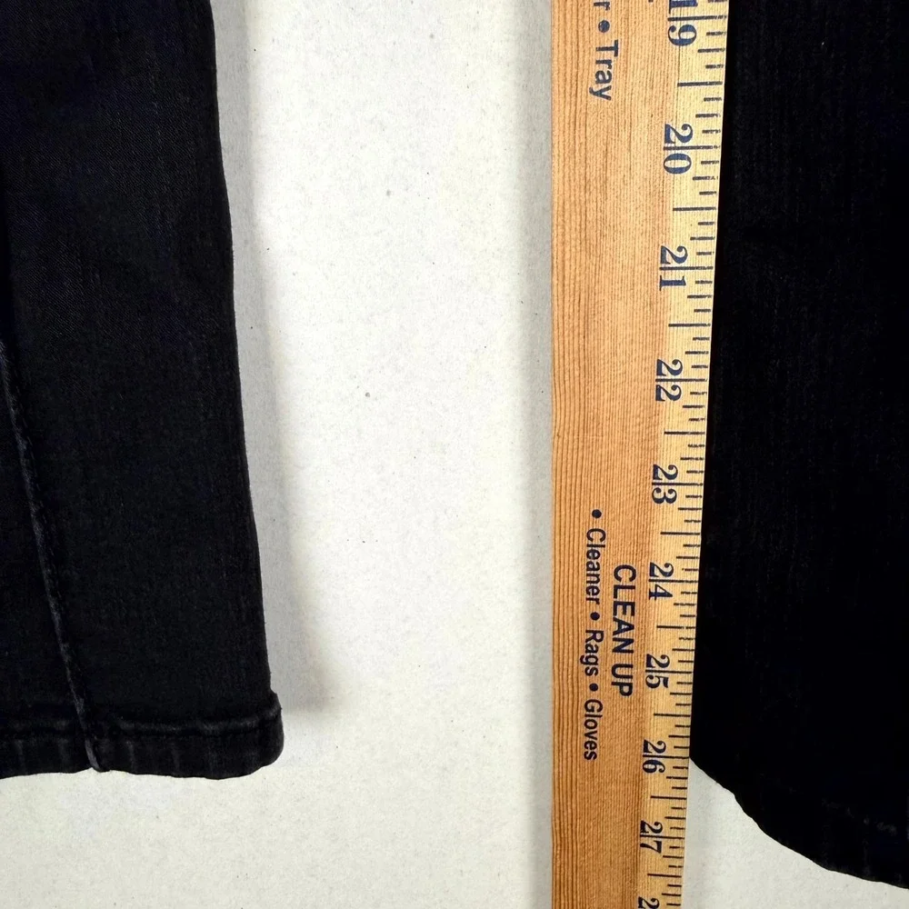 Sandpiper Jeans Womens 12P Black Cotton‎ Stretch Denim Dark Wash Seamed Front